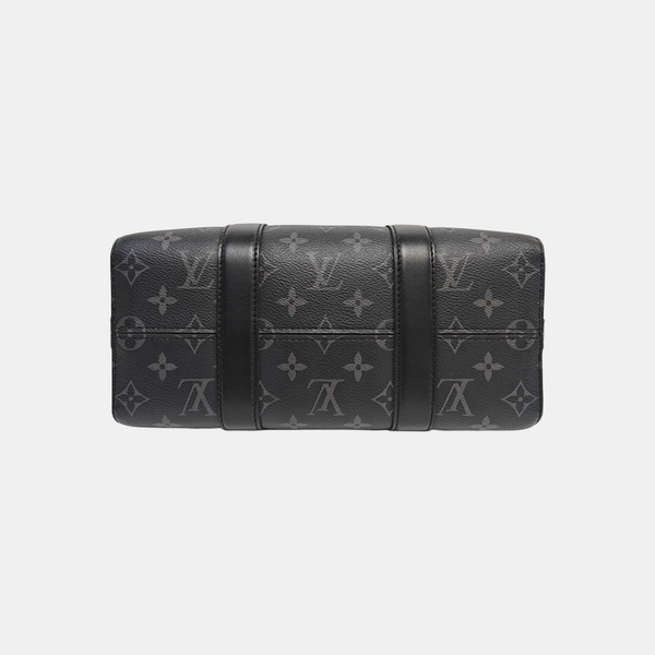KEEPALL Monogram Coated Canvas Black