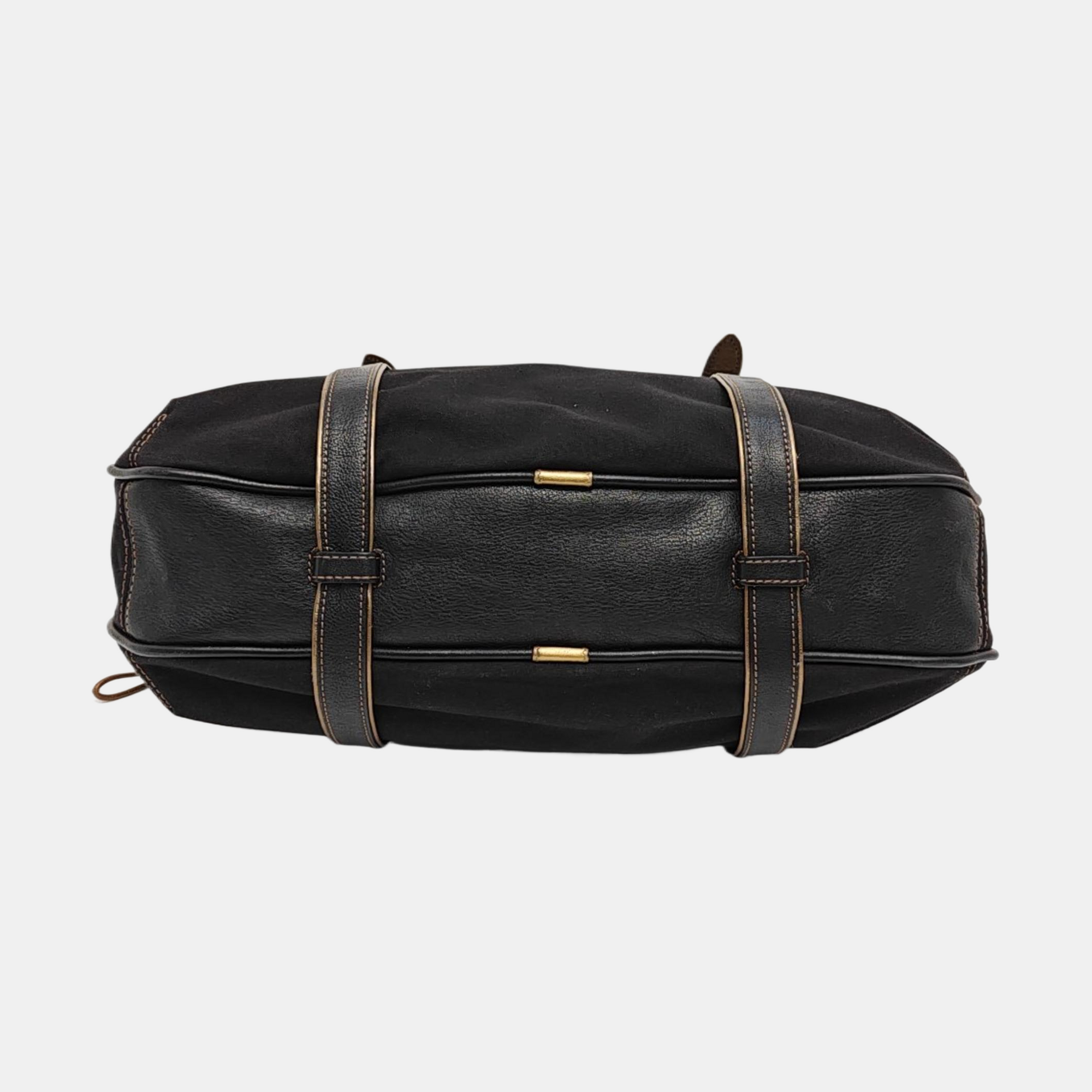 Canvas Top Handle Bag Black