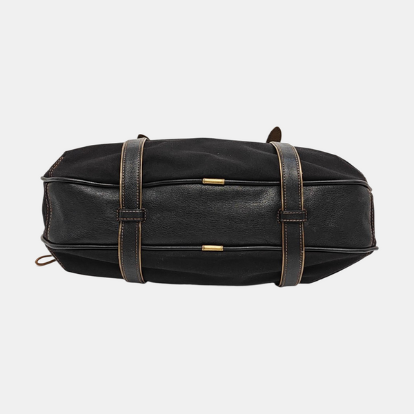 Canvas Top Handle Bag Black