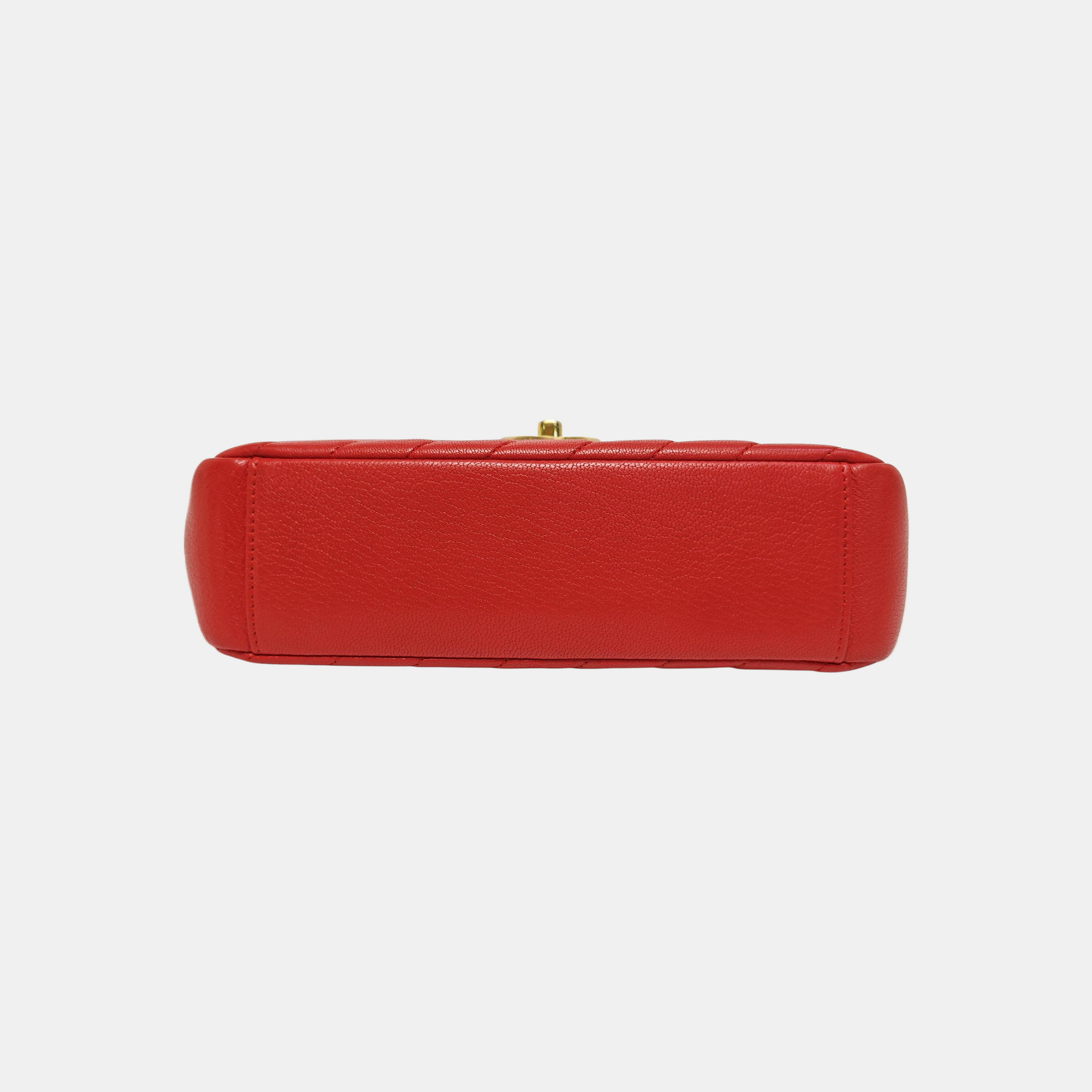 Quilted Calfskin Shoulder Bag Red