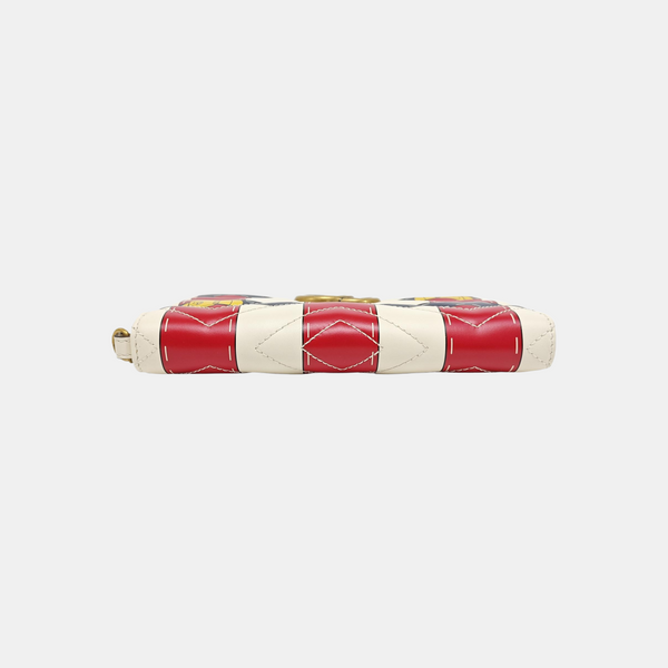 Quilted Calfskin Wallet White