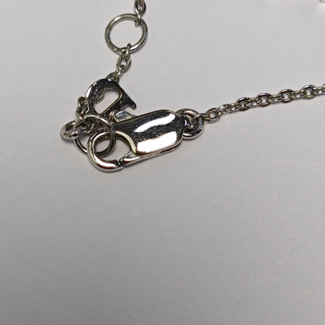 Dior Oblique Metal Silver Necklace