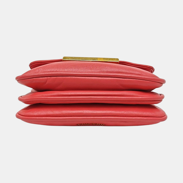 Lambskin Shoulder Bag Red