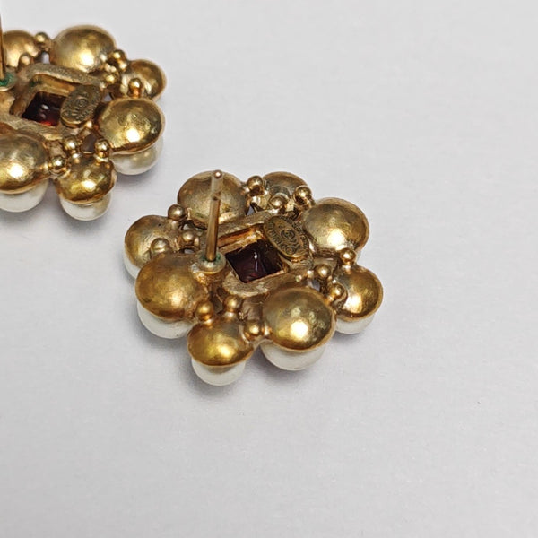 Metal Gold Stud Earrings