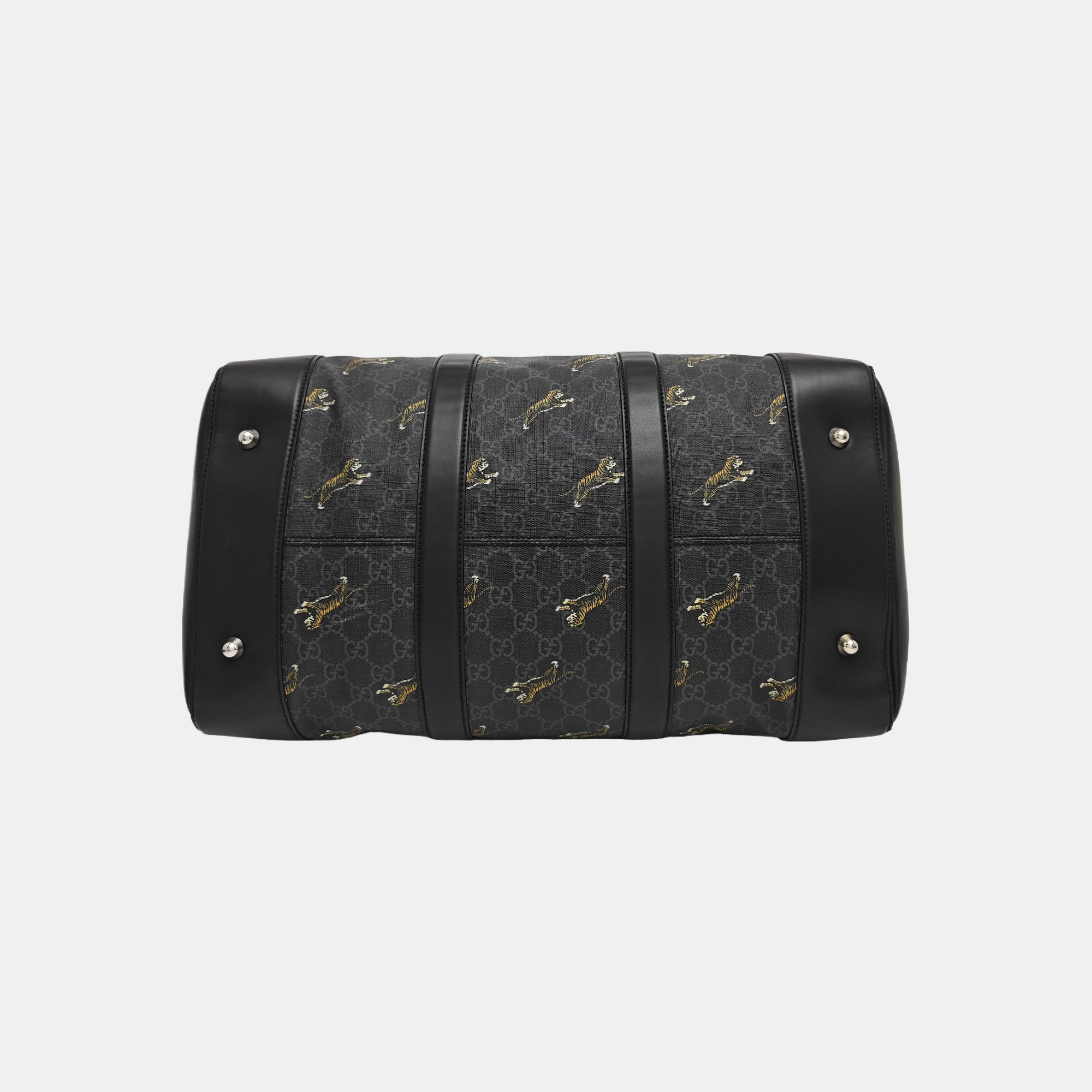 Monogram Coated Canvas Shoulder Bag Black
