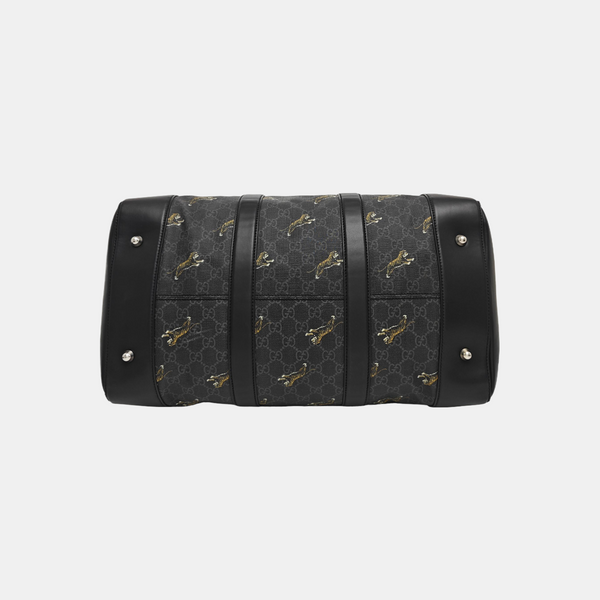 Monogram Coated Canvas Shoulder Bag Black