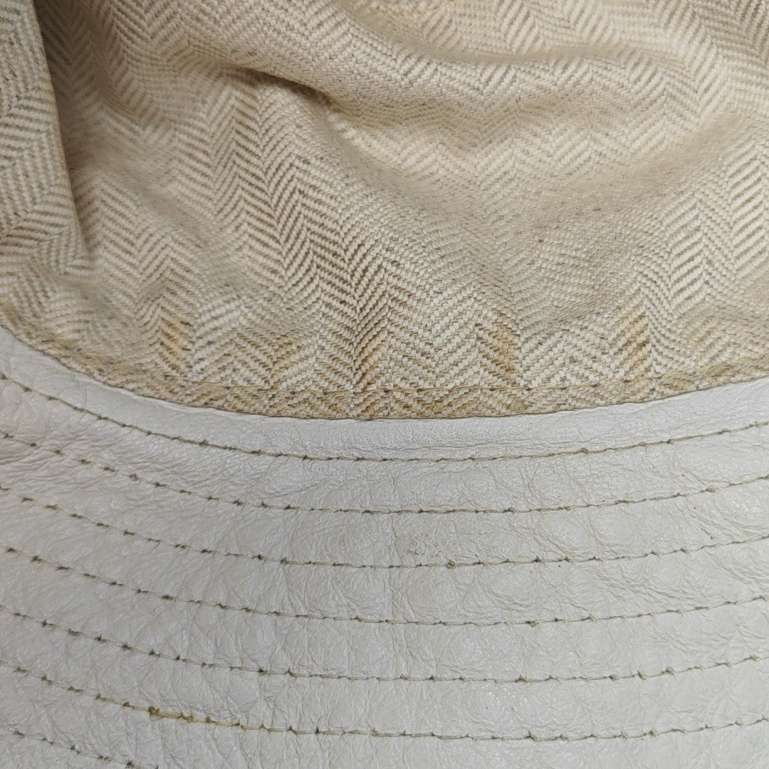 Leather Hat White