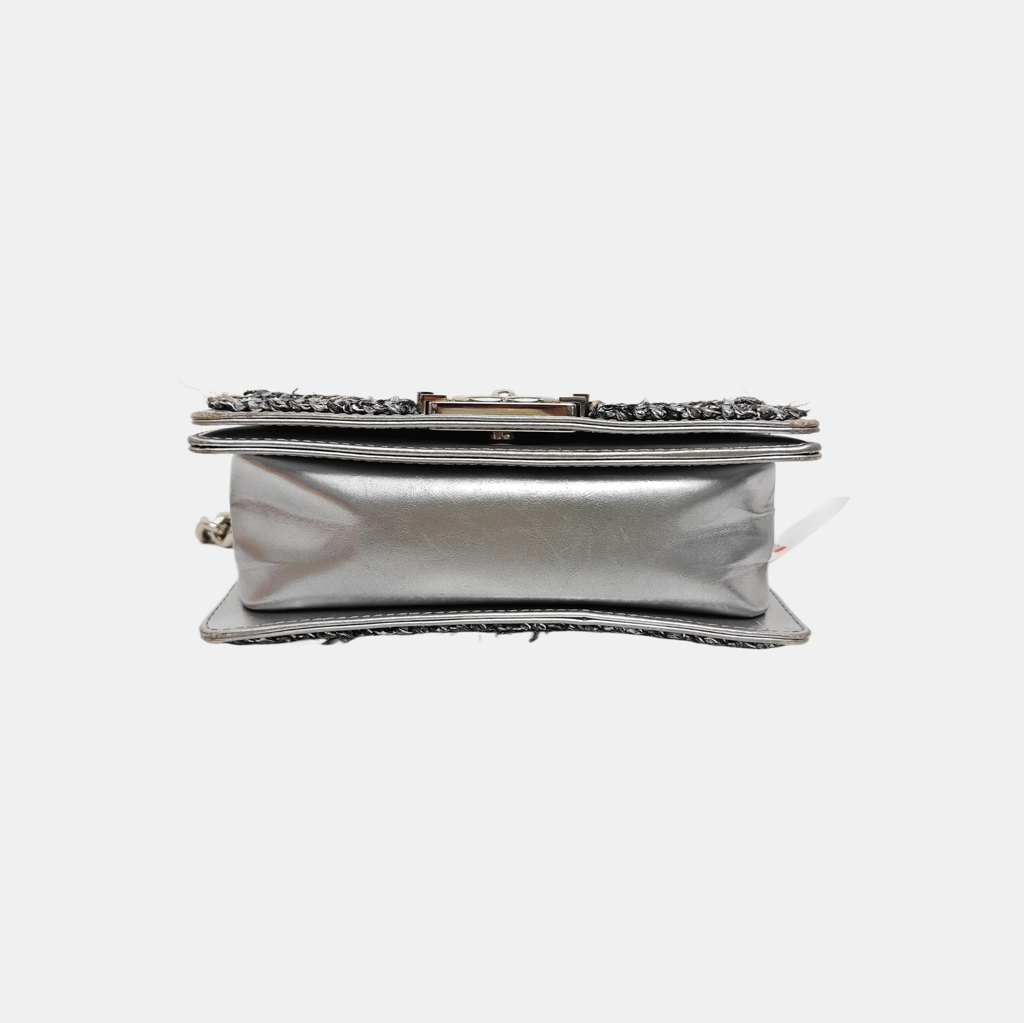 BOY CHANEL Small Chevron Calfskin Gray