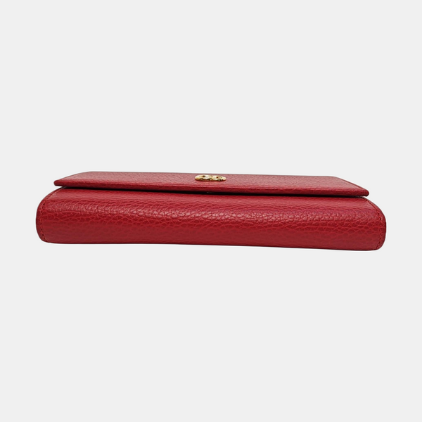 Cartera roja de piel de becerro GG Marmont