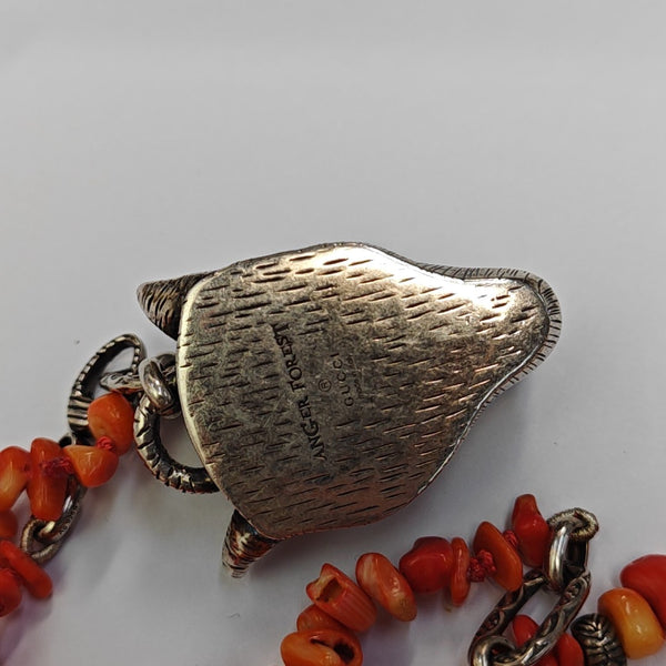 925 Sterling Silver Orange Necklace