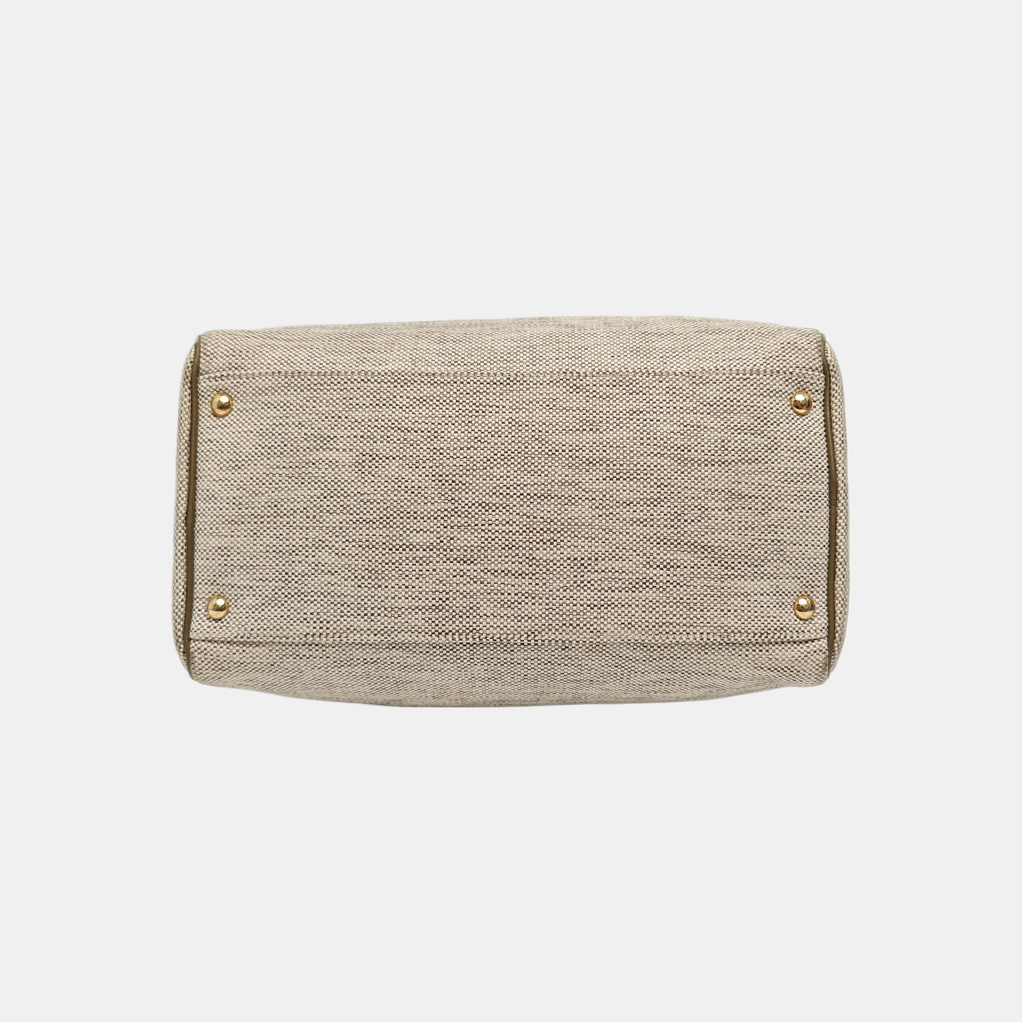 Canvas Top Handle Bag Beige