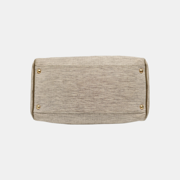 Canvas Top Handle Bag Beige