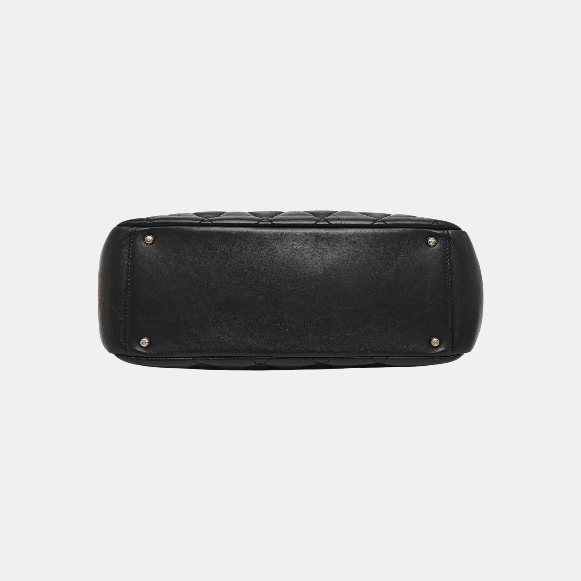 Quilted Calfskin Tote Bag Black