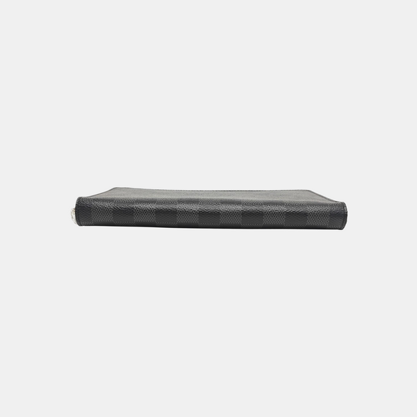 ZIPPY Damier Graphite Coated Canvas Gray Wallet