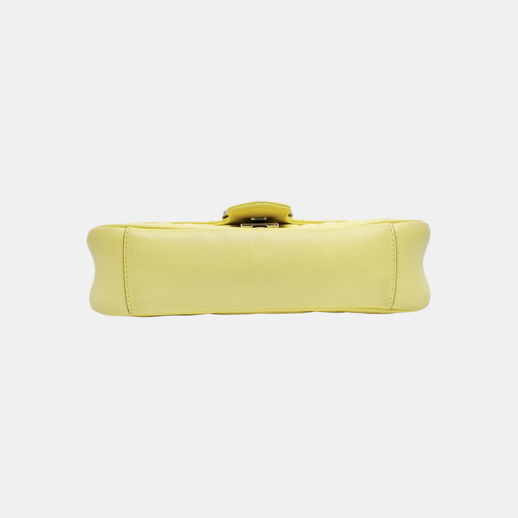 GG Marmont Small Quilted Calfskin Yellow