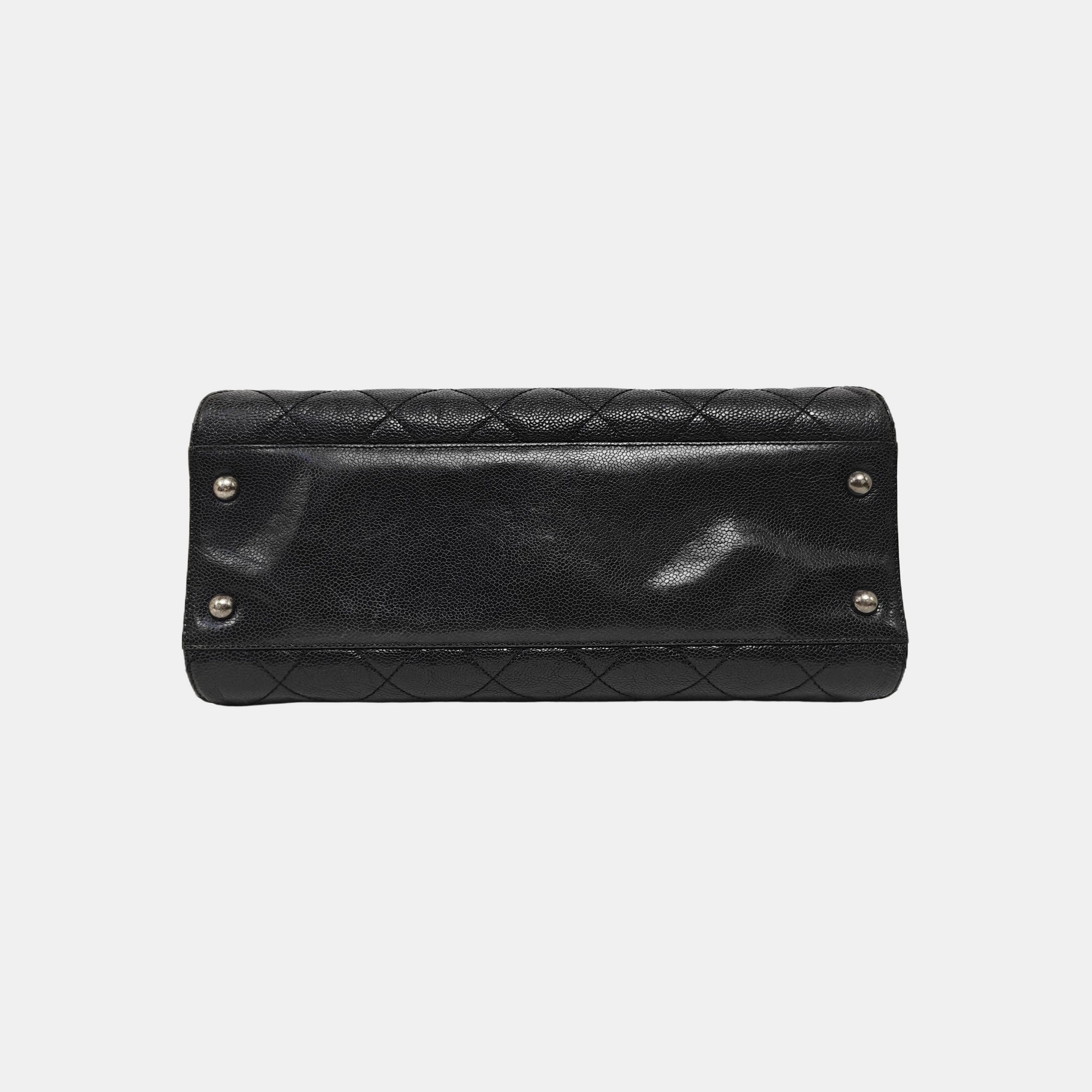 Quilted Calfskin Tote Bag Black
