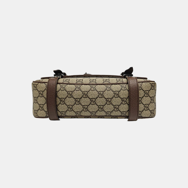 Monogram Coated Canvas Crossbody Bag Brown