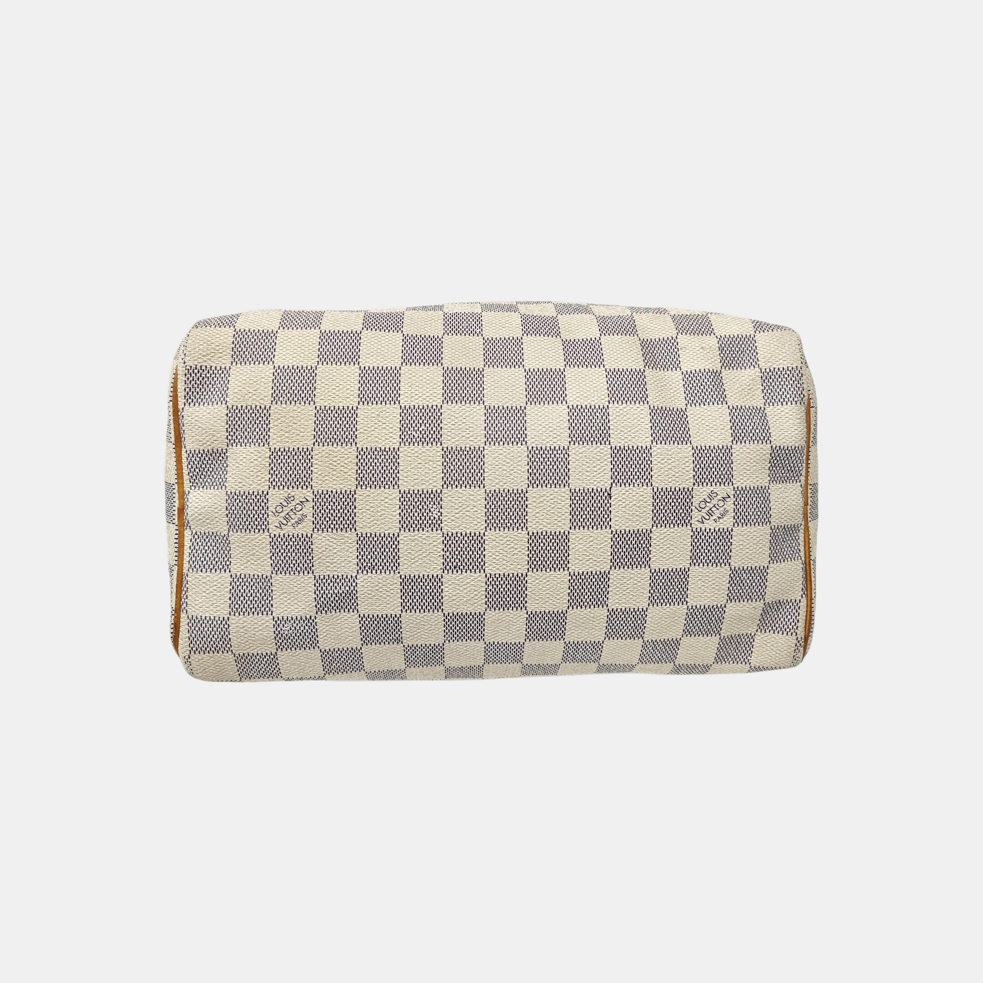 SPEEDY 25 Damier Azur Coated Canvas White