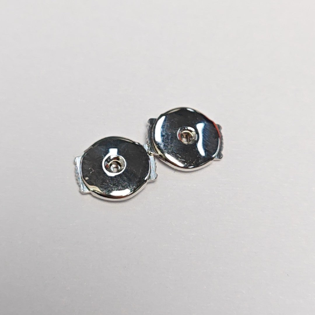 Joséphine Aigrette 18k White Gold Silver Stud Earrings