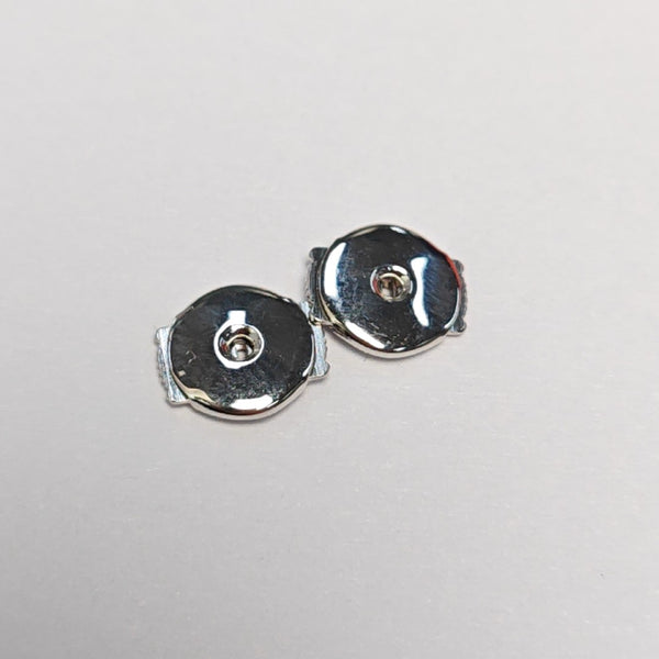 Joséphine Aigrette 18k White Gold Silver Stud Earrings