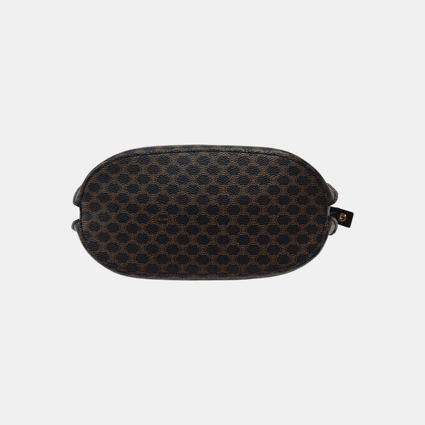 Coated Canvas Shoulder Bag Brown