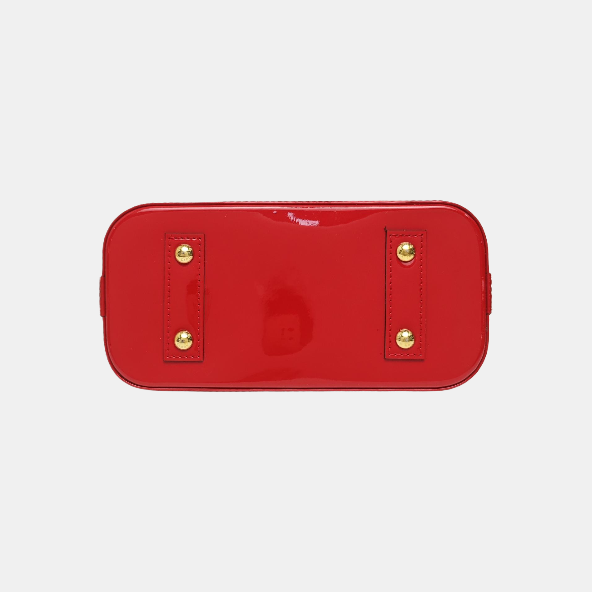 ALMA BB Monogram Patent Leather Red