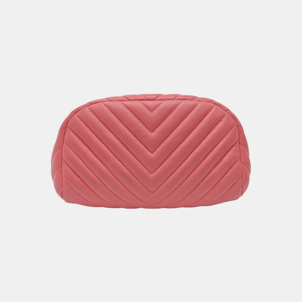 Chevron Calfskin Backpack Pink