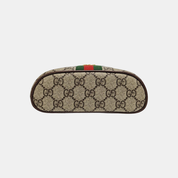 Coated Canvas Shoulder Bag Brown