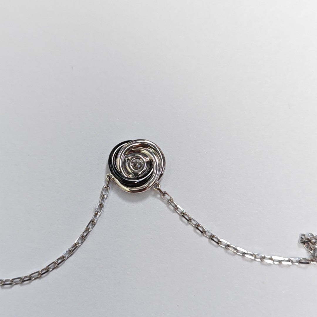 TRINITY 18k White Gold Silver Necklace