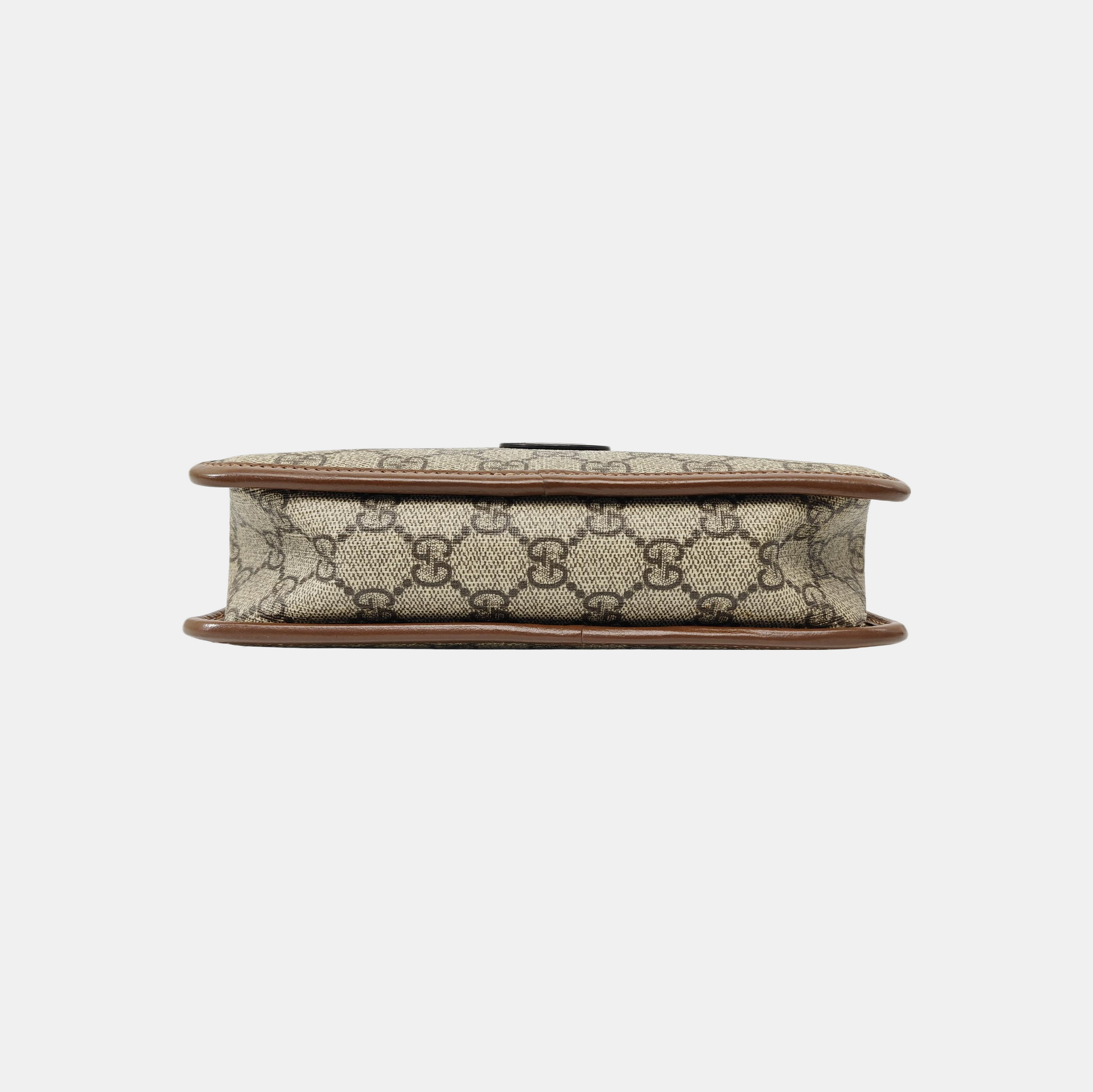 GG Supreme Mini Monogram Coated Canvas Beige