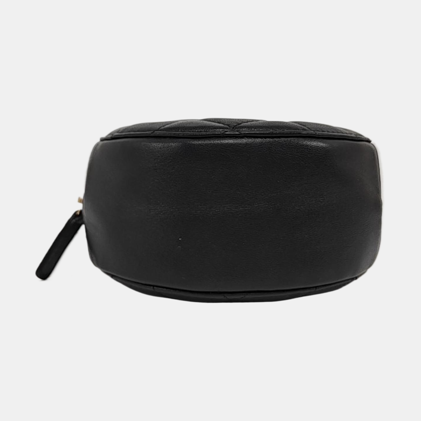 ROUND Quilted Lambskin Black