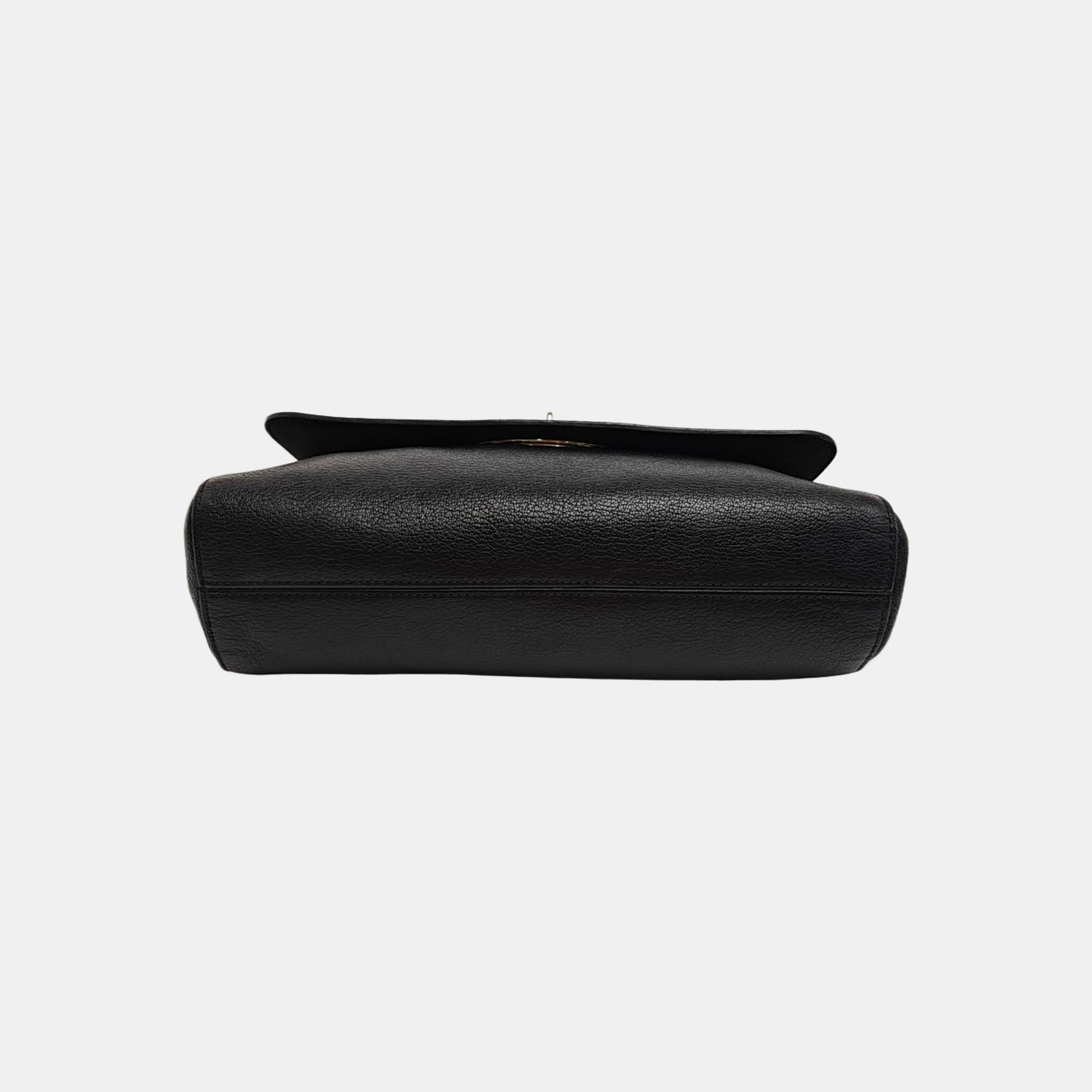 Calfskin Shoulder Bag Black