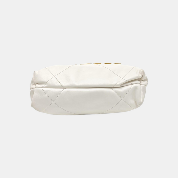 CHANEL 22 Mini Quilted Calfskin White