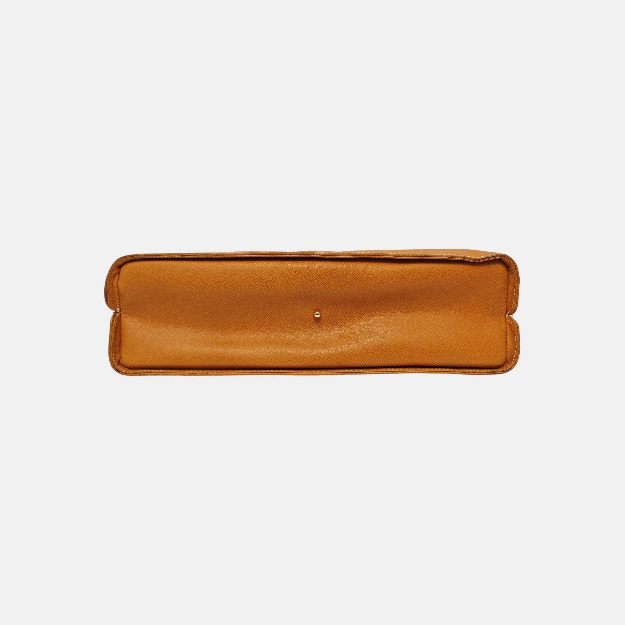 Calfskin Top Handle Bag Brown