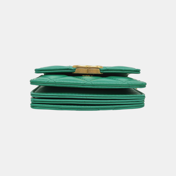 Quilted Calfskin Shoulder Bag Green
