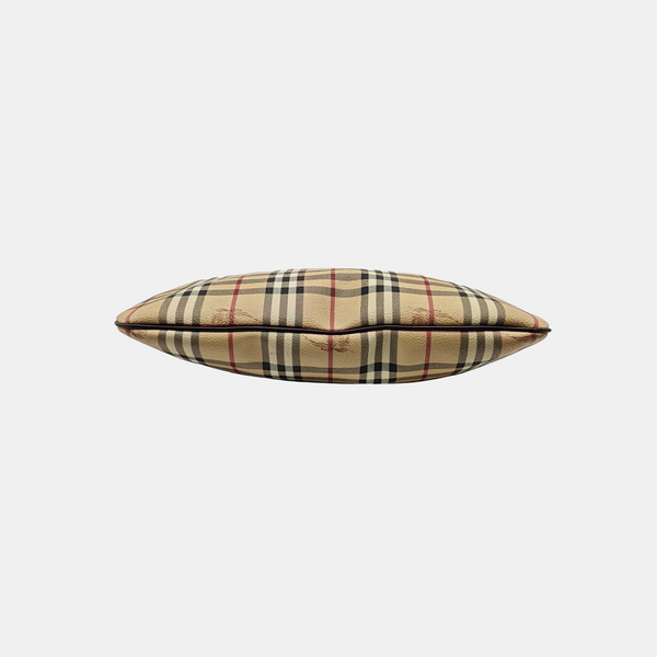 Coated Canvas Top Handle Bag Brown