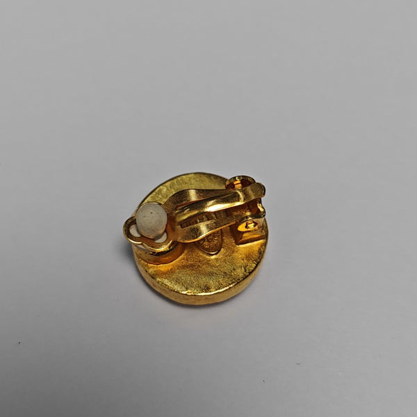 Metal Gold Clip On Earrings