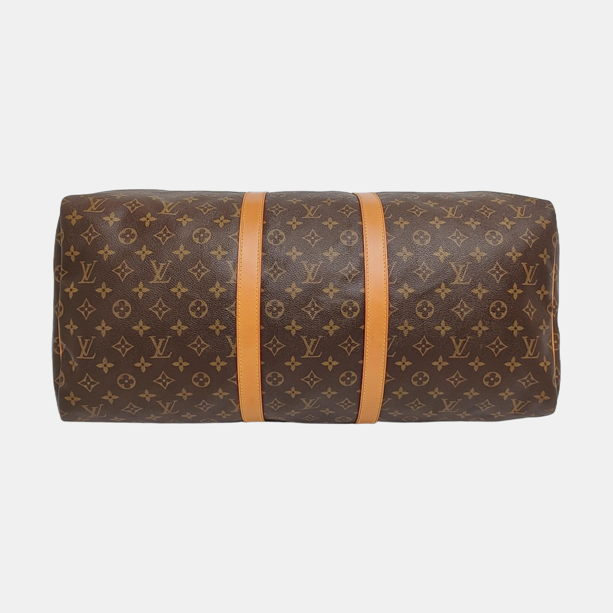 SAC SOUPLE Monogram Coated Canvas Brown