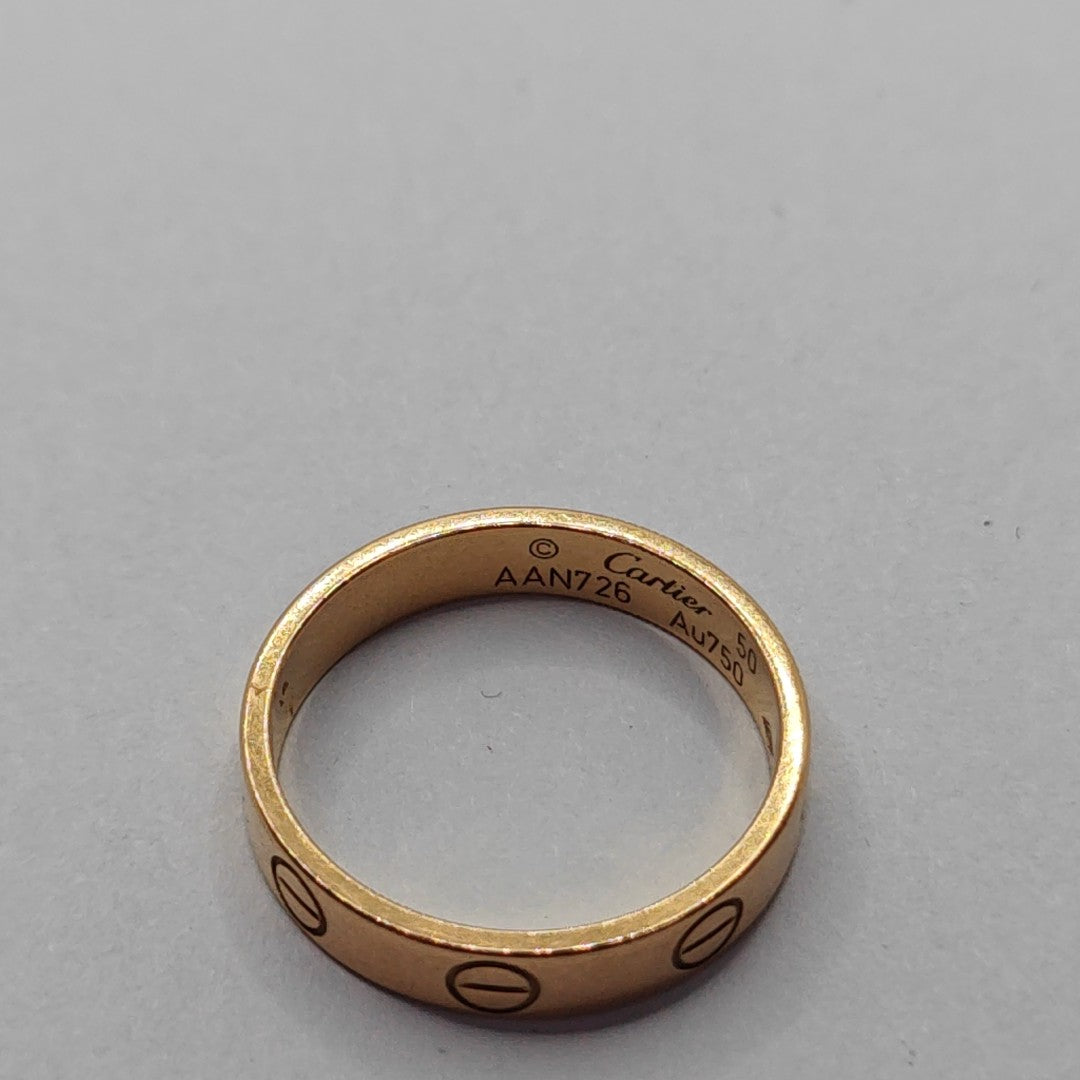 LOVE 18k Rose Gold Ring EU 50
