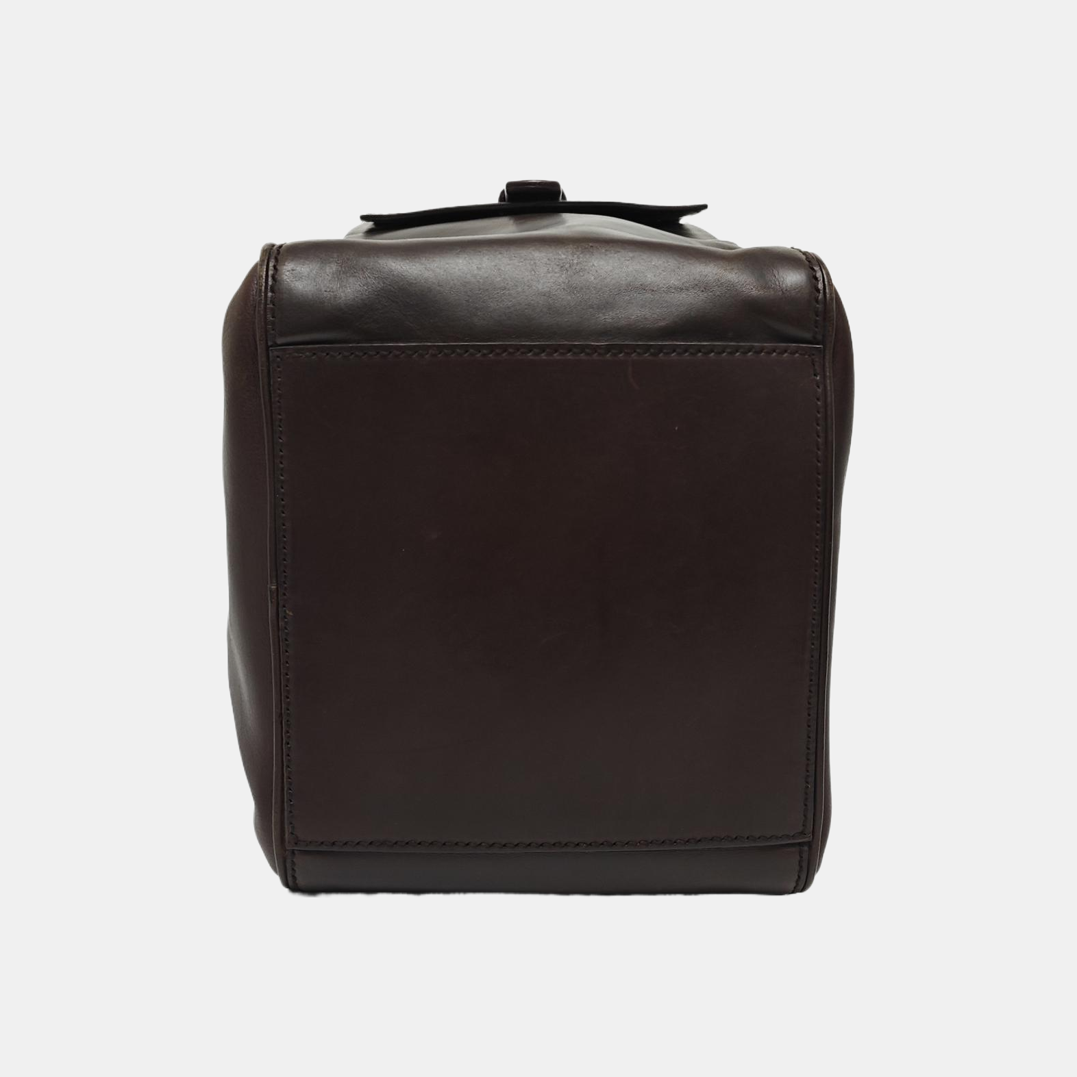 Calfskin Top Handle Bag Brown