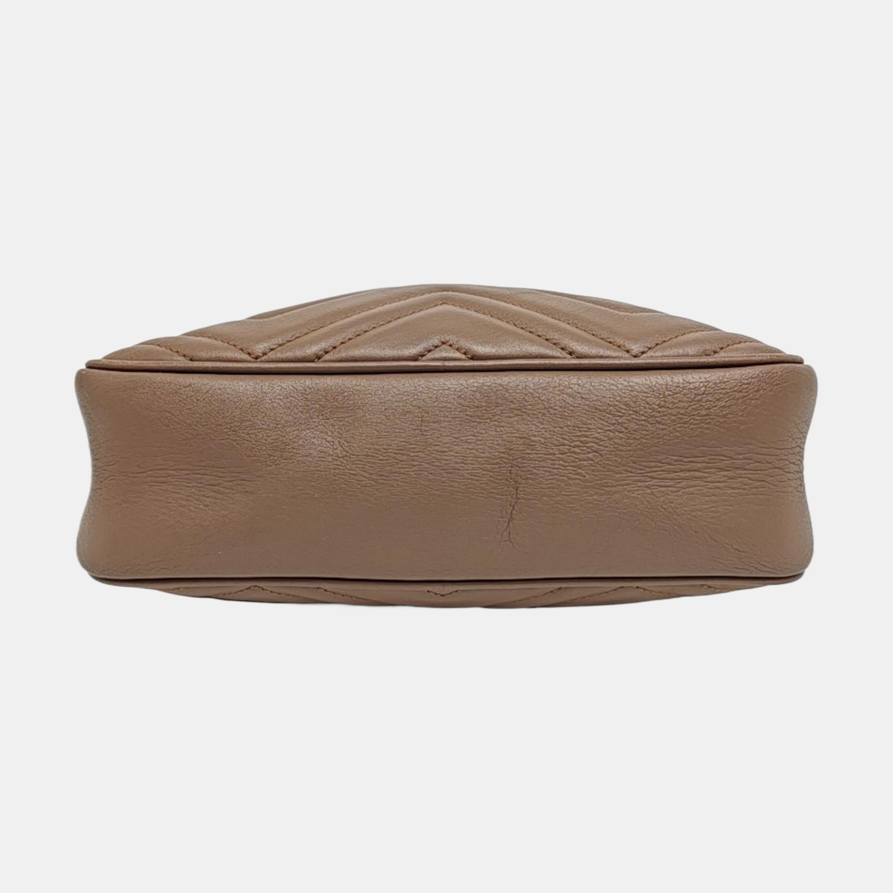 GG Marmont Small Quilted Calfskin Beige