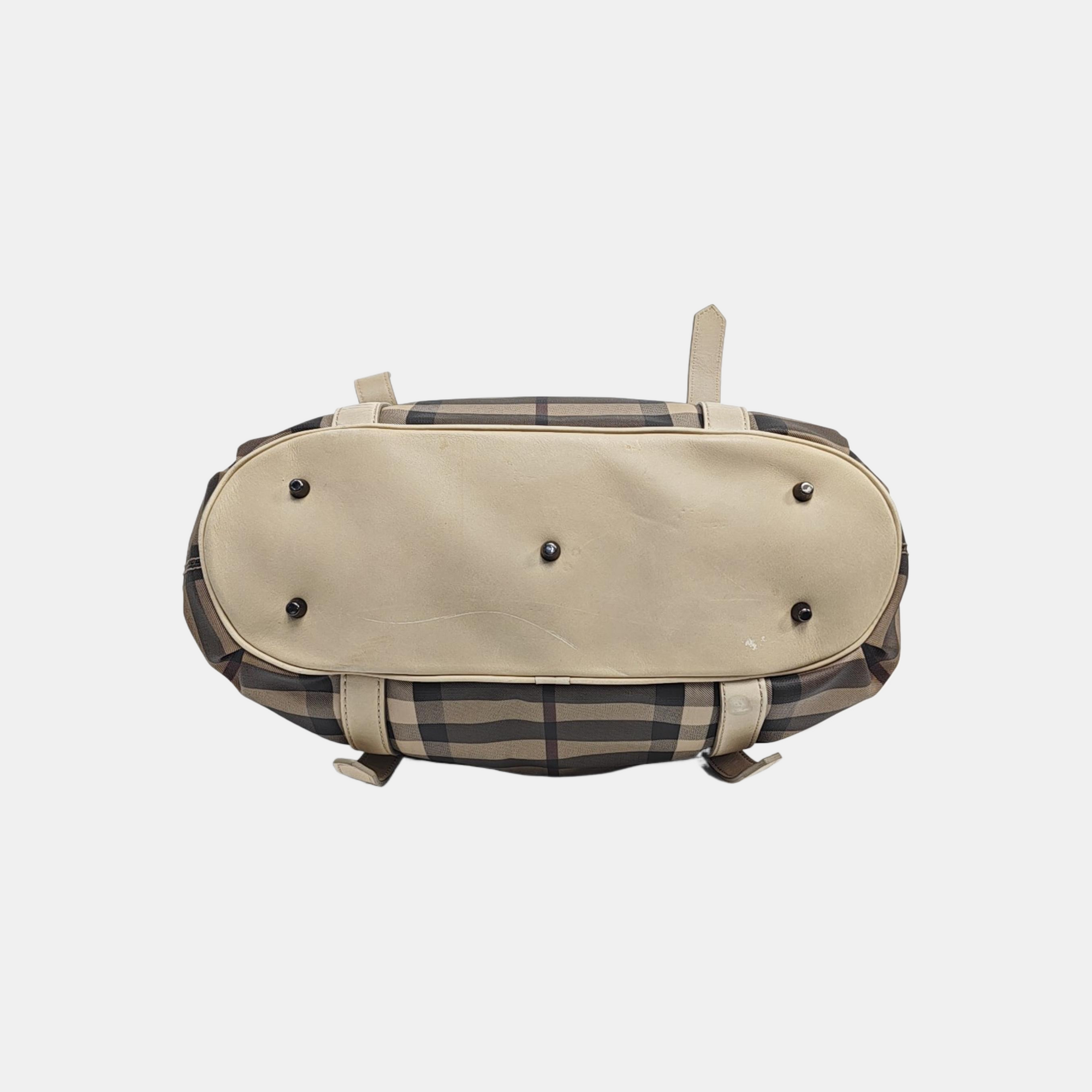 Coated Canvas Tote Bag Gray