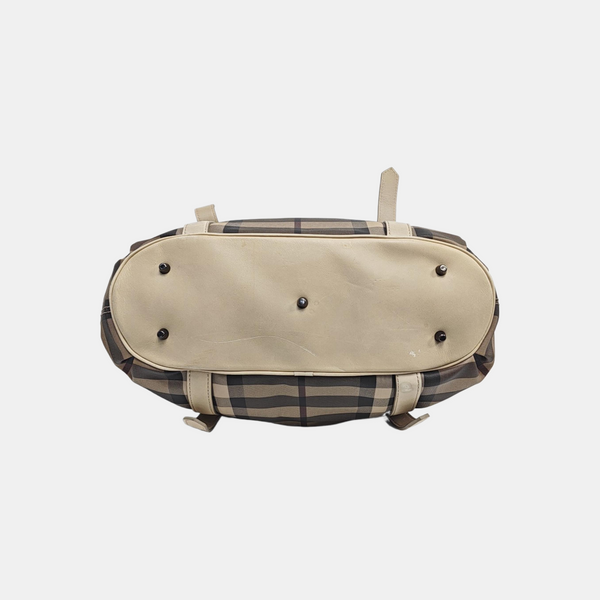 Coated Canvas Tote Bag Gray