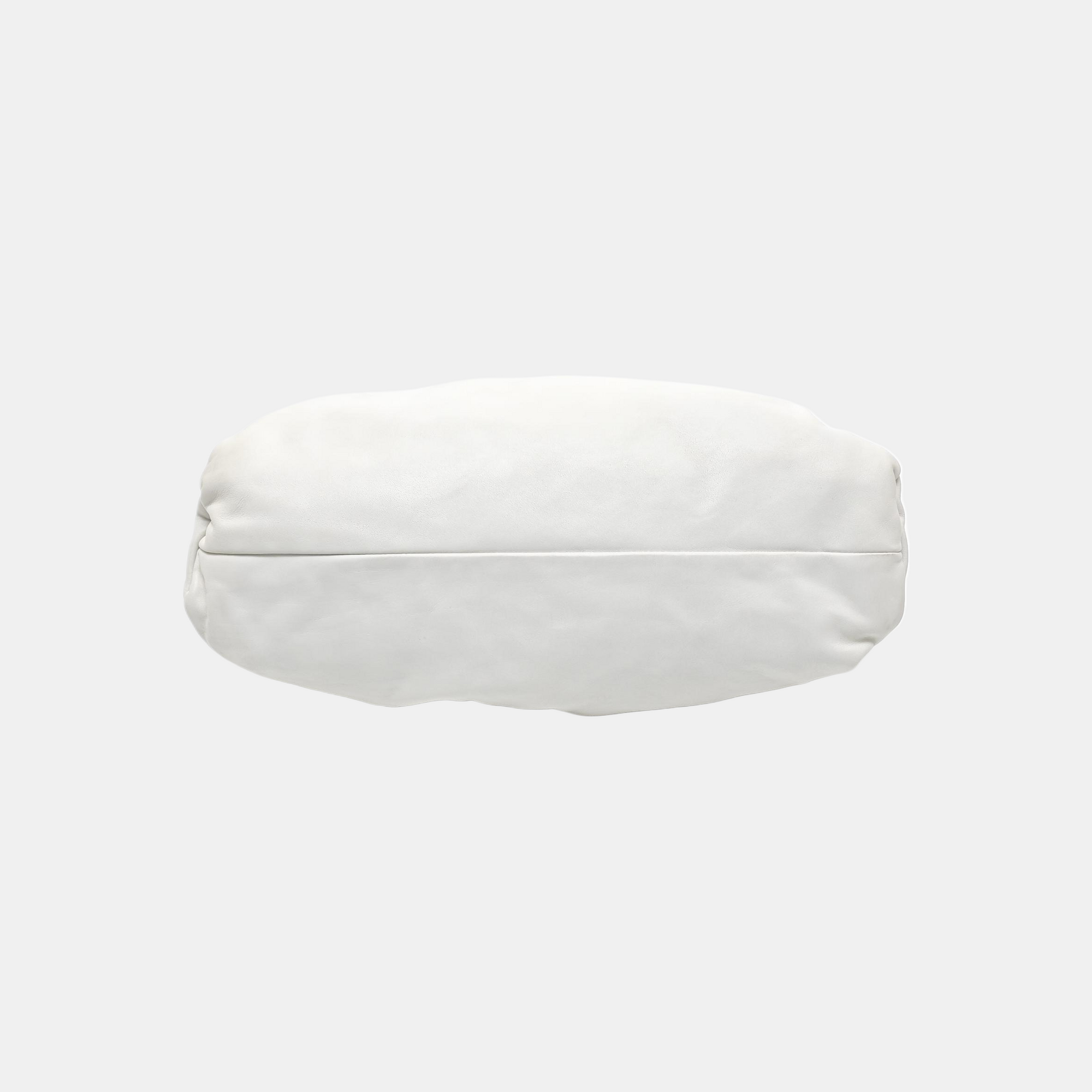 Authenticated pre-owned  The Pouch Calfskin White - Top Handle Bag at Looply