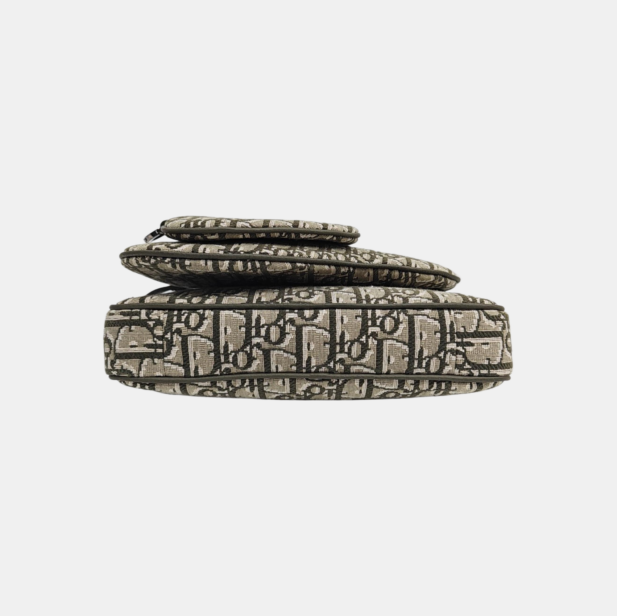 Saddle Small Oblique Fabric Beige