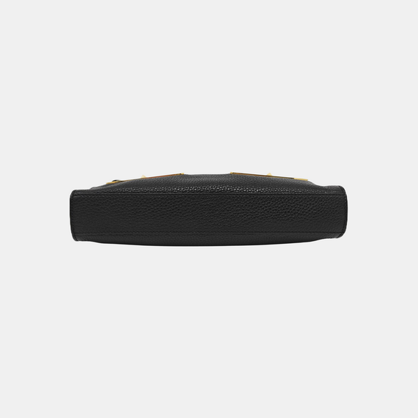 Calfskin Top Handle Bag Black