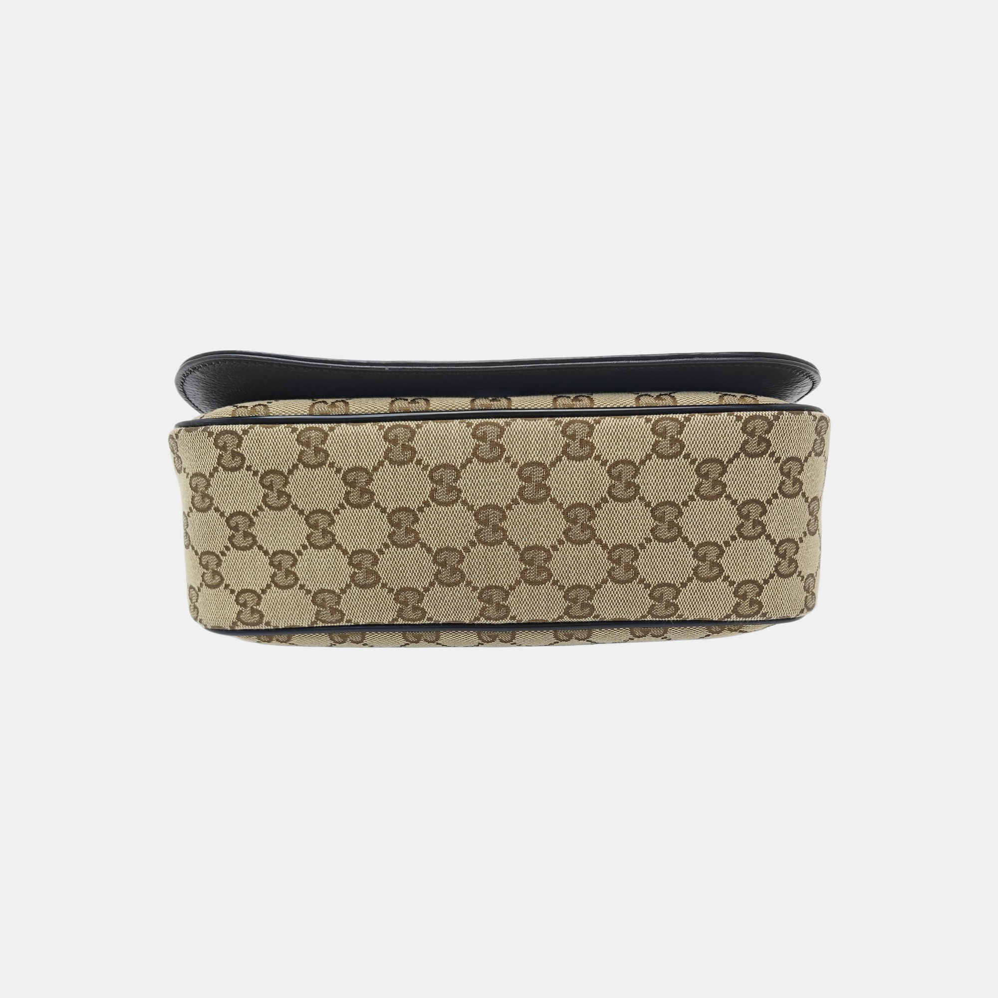 Monogram Canvas Shoulder Bag Brown