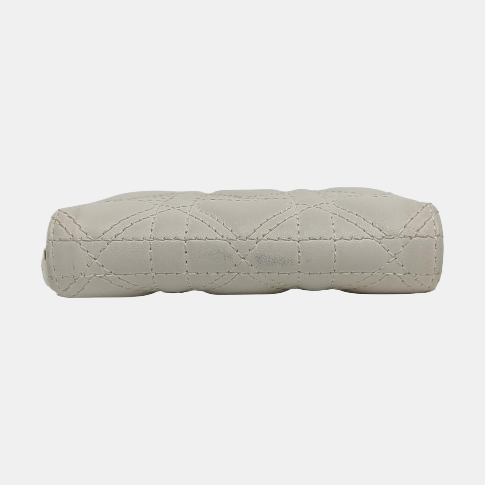 Quilted Calfskin Wallet White