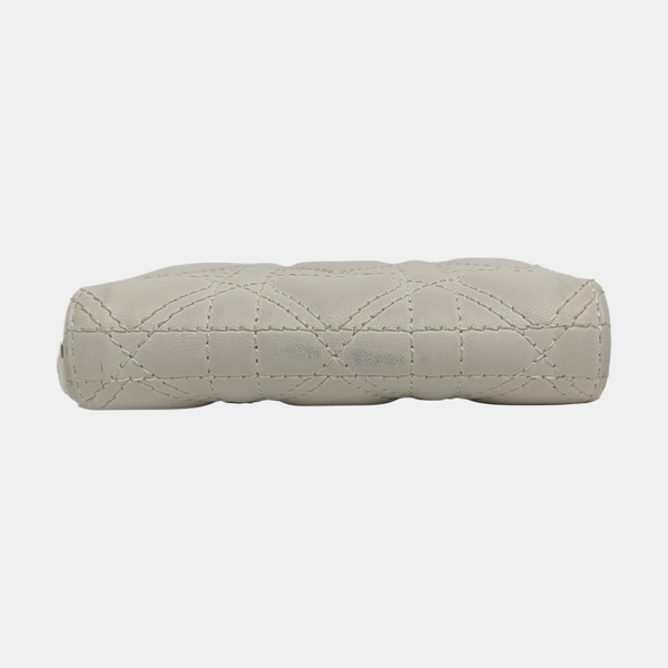 Quilted Calfskin Wallet White