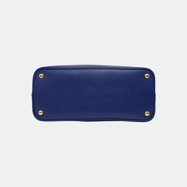 Double Medium Saffiano Calfskin Blue
